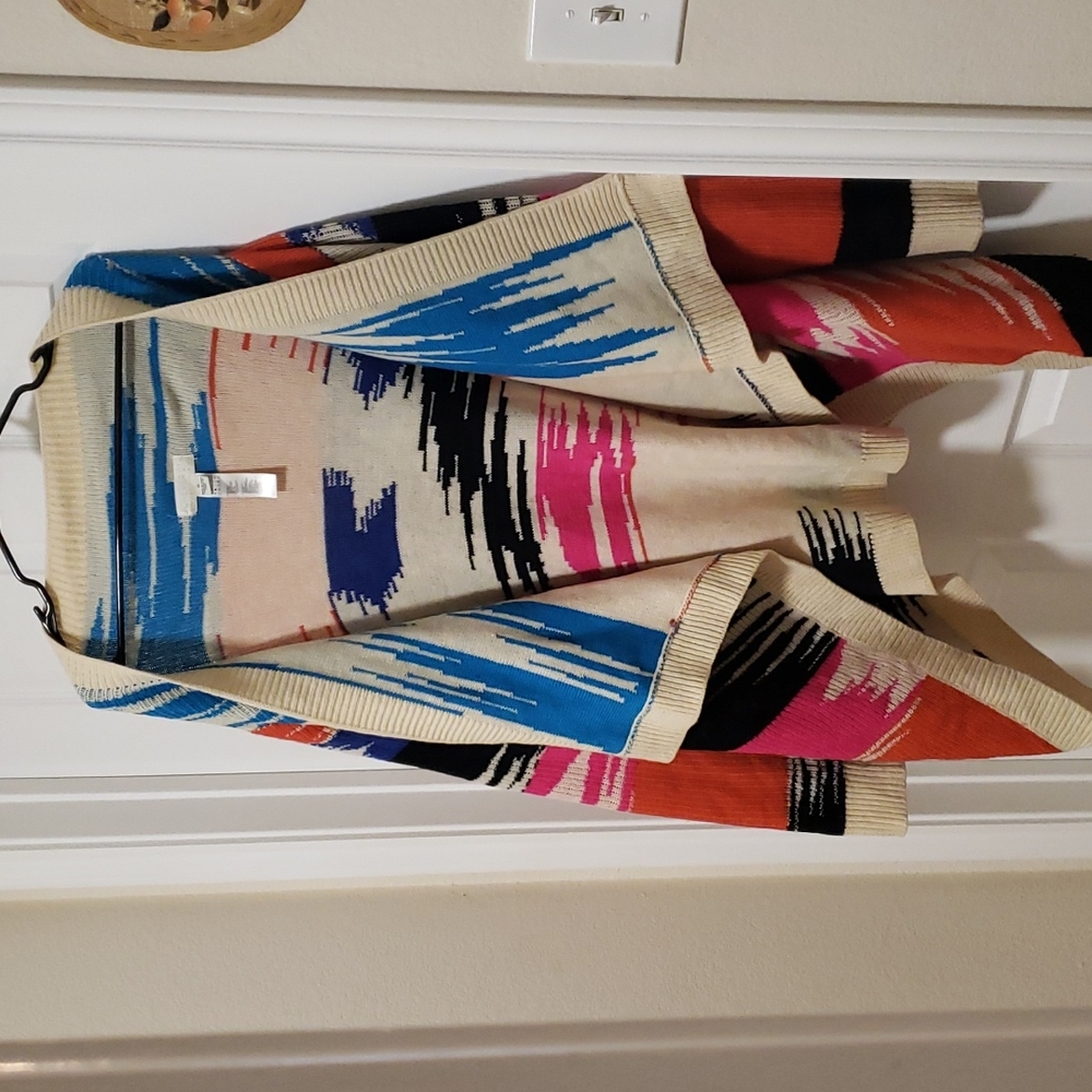 Ribbed Open Front Sweater Cardigan XL